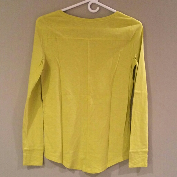 LOFT Long Sleeve Citron Green Yellow Shirt XS - Picture 2 of 4